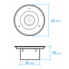 Foco exterior empotrar acero inoxidable  1W